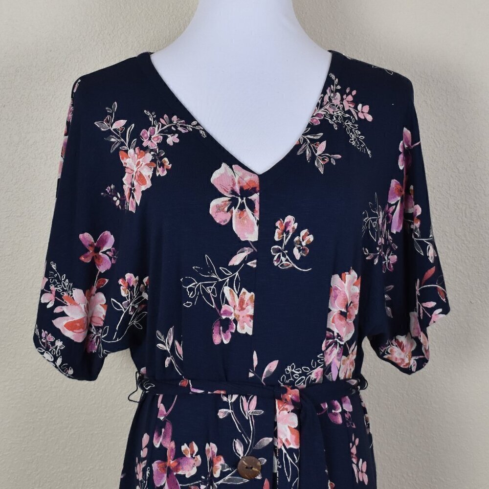 J. Jill Botanical Bunches Floral Midi Dress - S - Picture 2 of 8